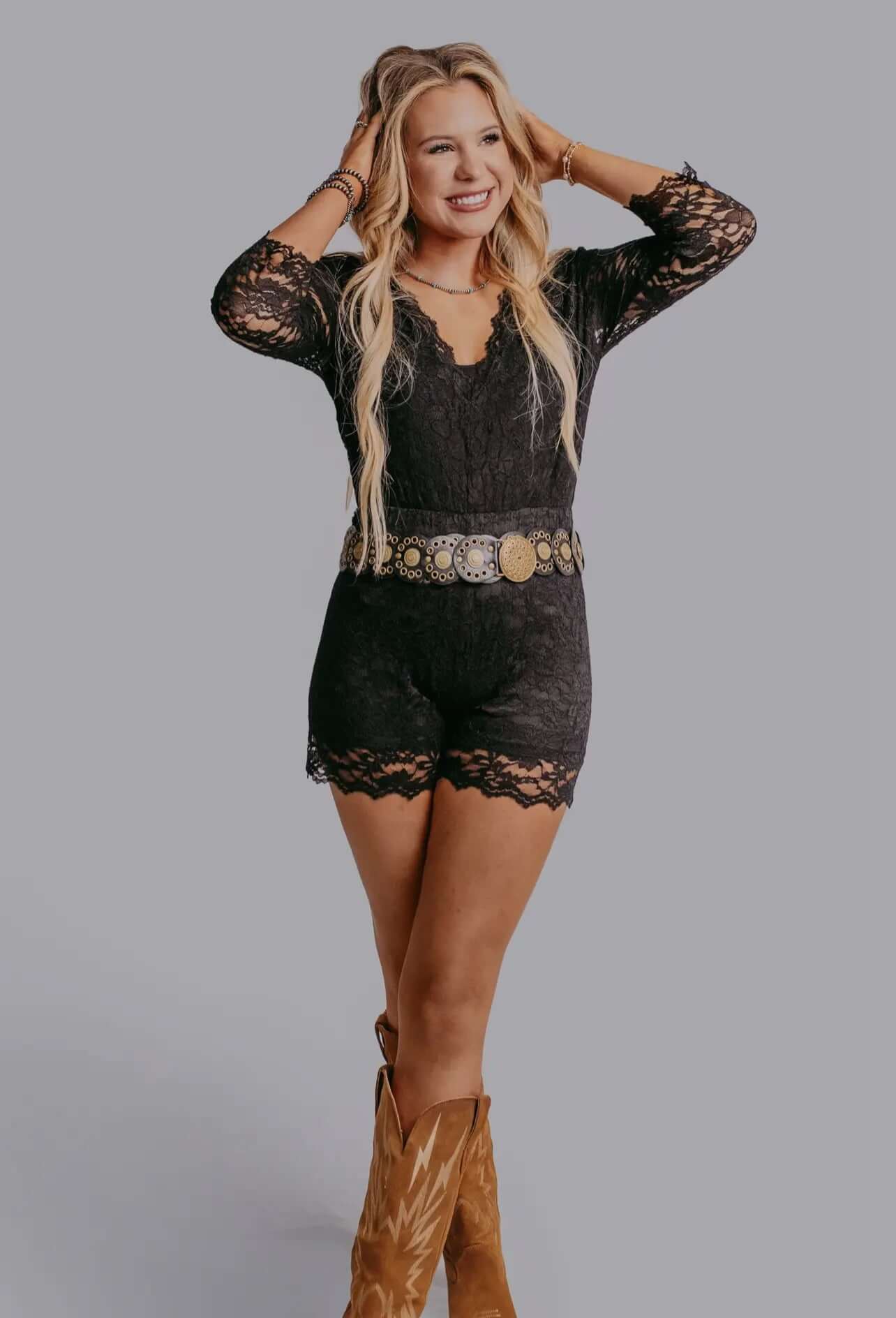 Black Lace Romper