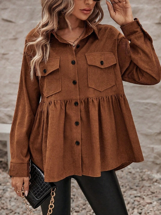Vintage Loose-Fitting Single-Breasted Shirt