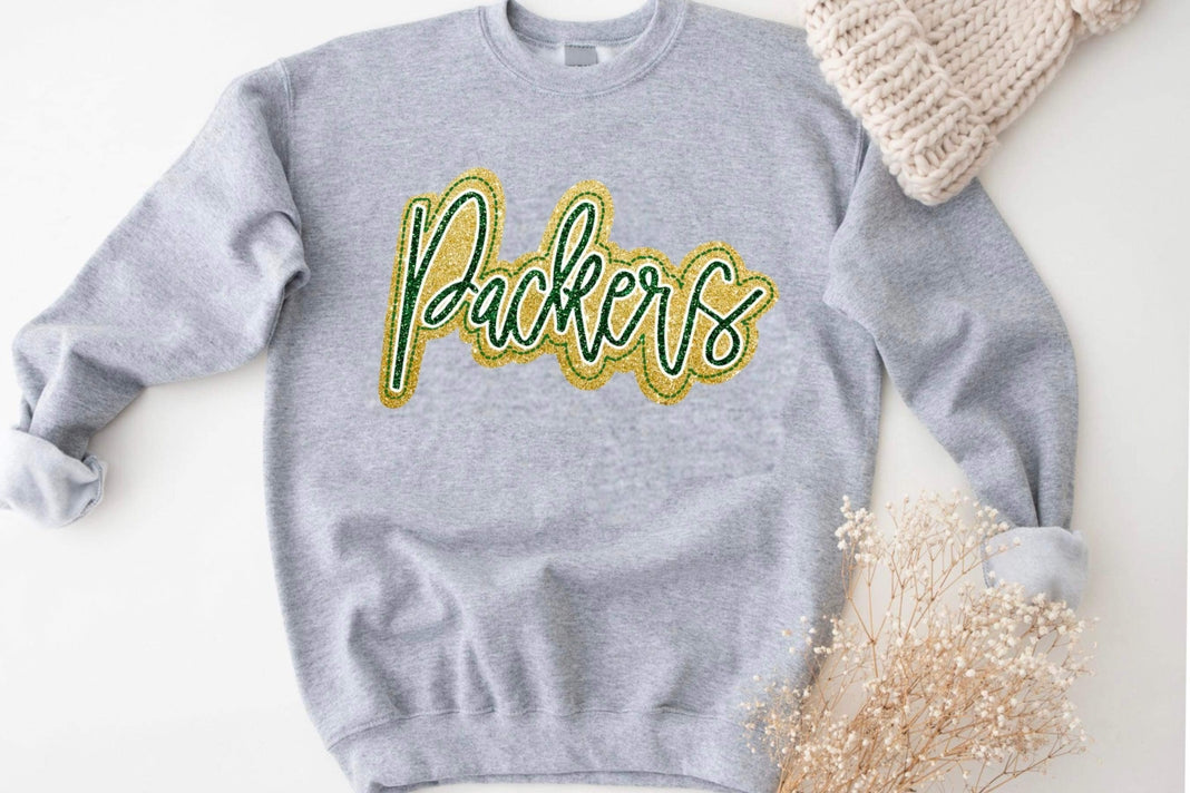 Packers Sequins Crewneck