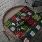 Joy & Gifts Holiday Wrapping Paper Roll — Green Red Present Pattern