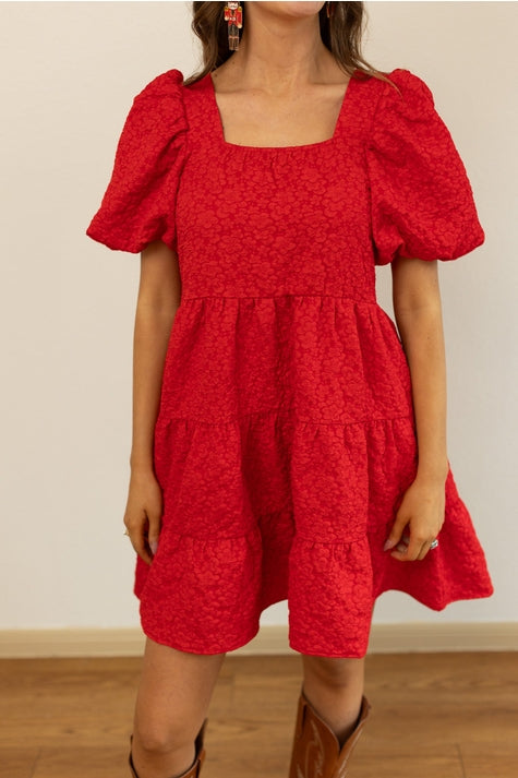 Jacquard Baby Doll Dress