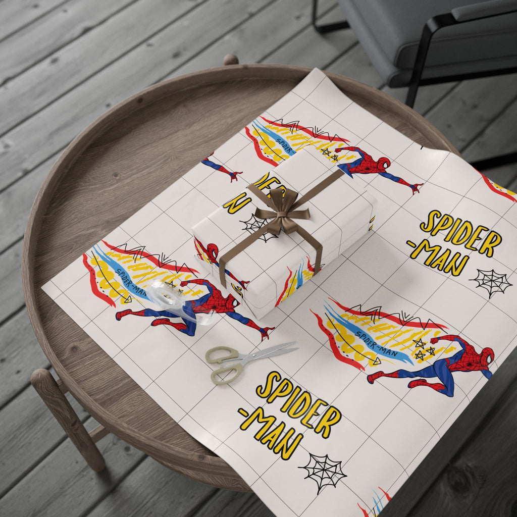 Spider-Man Comic Wrapping Paper — Retro Superhero Gift Wrap (Children’s Birthday, Marvel Fans)