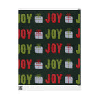 Joy & Gifts Holiday Wrapping Paper Roll — Green Red Present Pattern