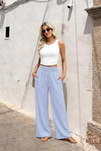 Sampeel Wide Leg Palazzo Trousers