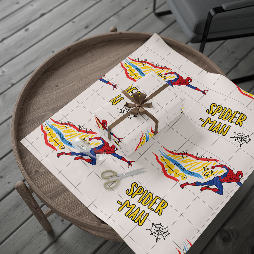 Spider-Man Comic Wrapping Paper — Retro Superhero Gift Wrap (Children’s Birthday, Marvel Fans)
