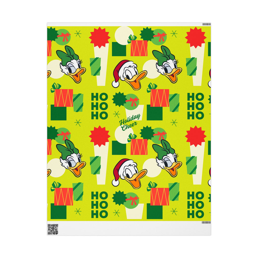 Holiday Donald Duck Wrapping Paper Roll — 'Ho Ho Ho' Festive Gift Wrap