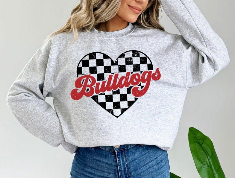 Retro Bulldogs Heart