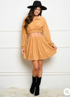 Rope Long Sleeve Shirt and Shorts Set