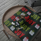 Joy & Gifts Holiday Wrapping Paper Roll — Green Red Present Pattern