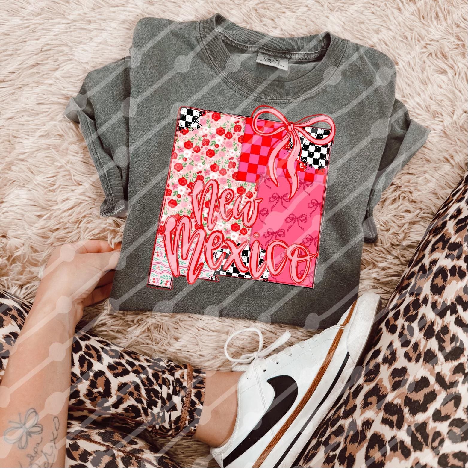 New Mexico patchwork tee or sweatshirt