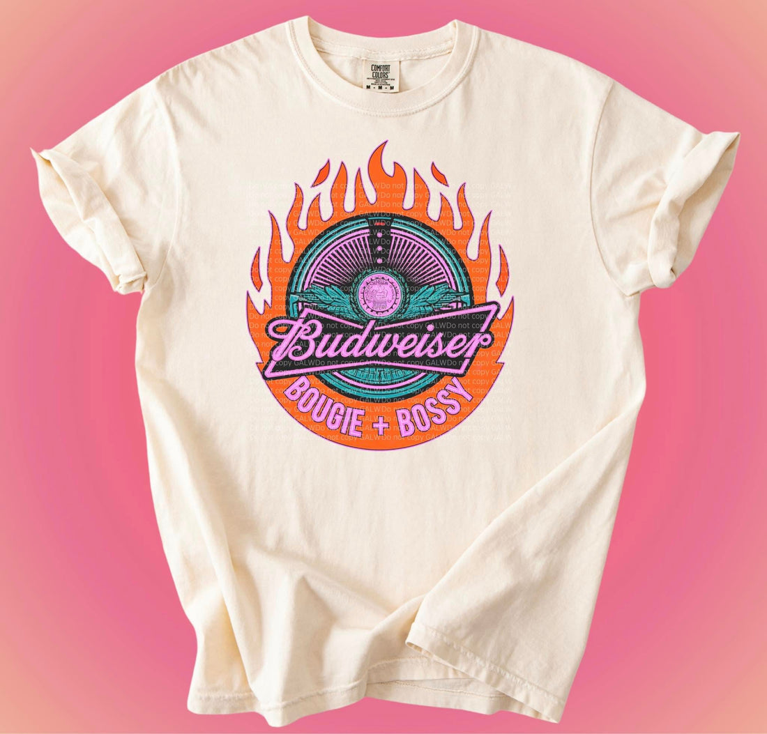 Bud bougie + bossy tee or sweatshirt