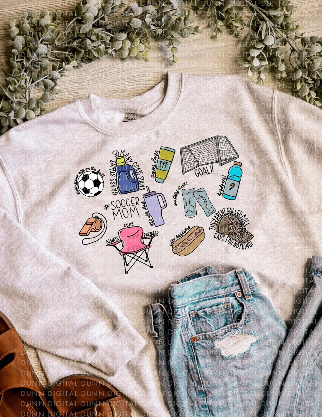 Little soccer mom details tee or sweatshirt