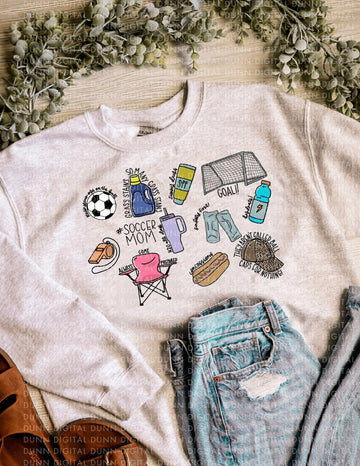 Little soccer mom details tee or sweatshirt