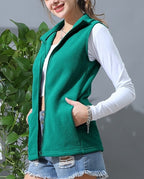 Zip Up Fleece Vest Jacket with Pockets