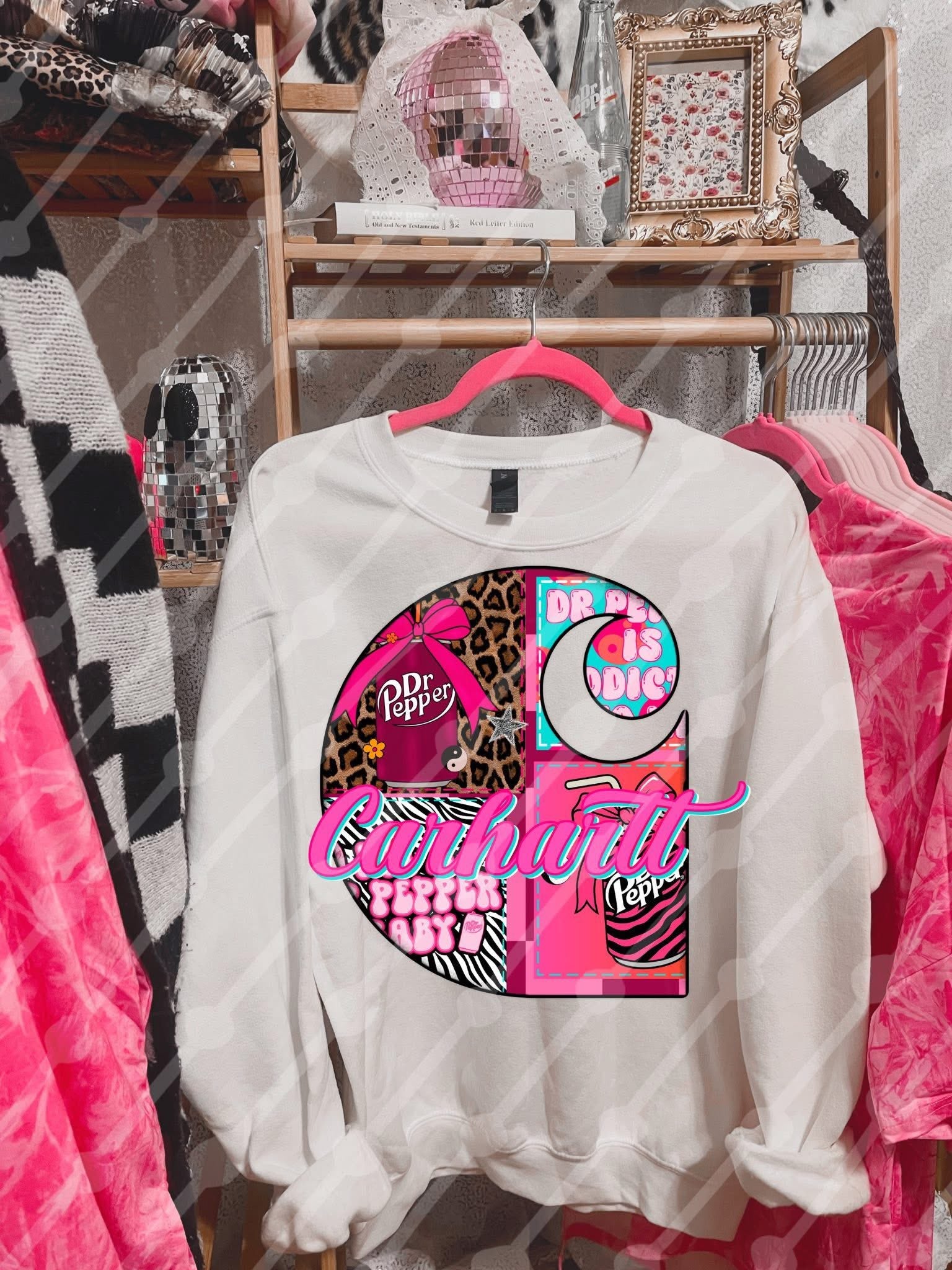 DP leopard pink CH tee or sweatshirt