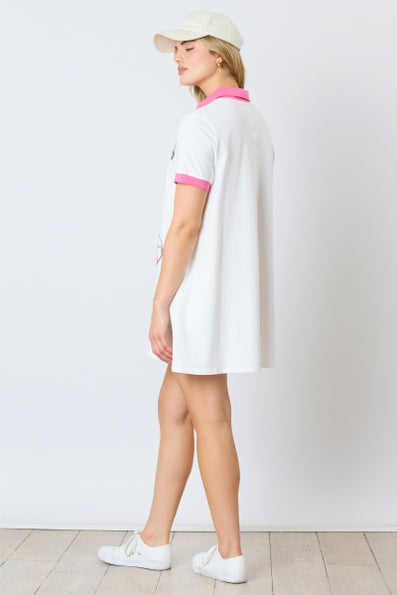 Preorder - Golf Cart Sequins Short Sleeve Dress