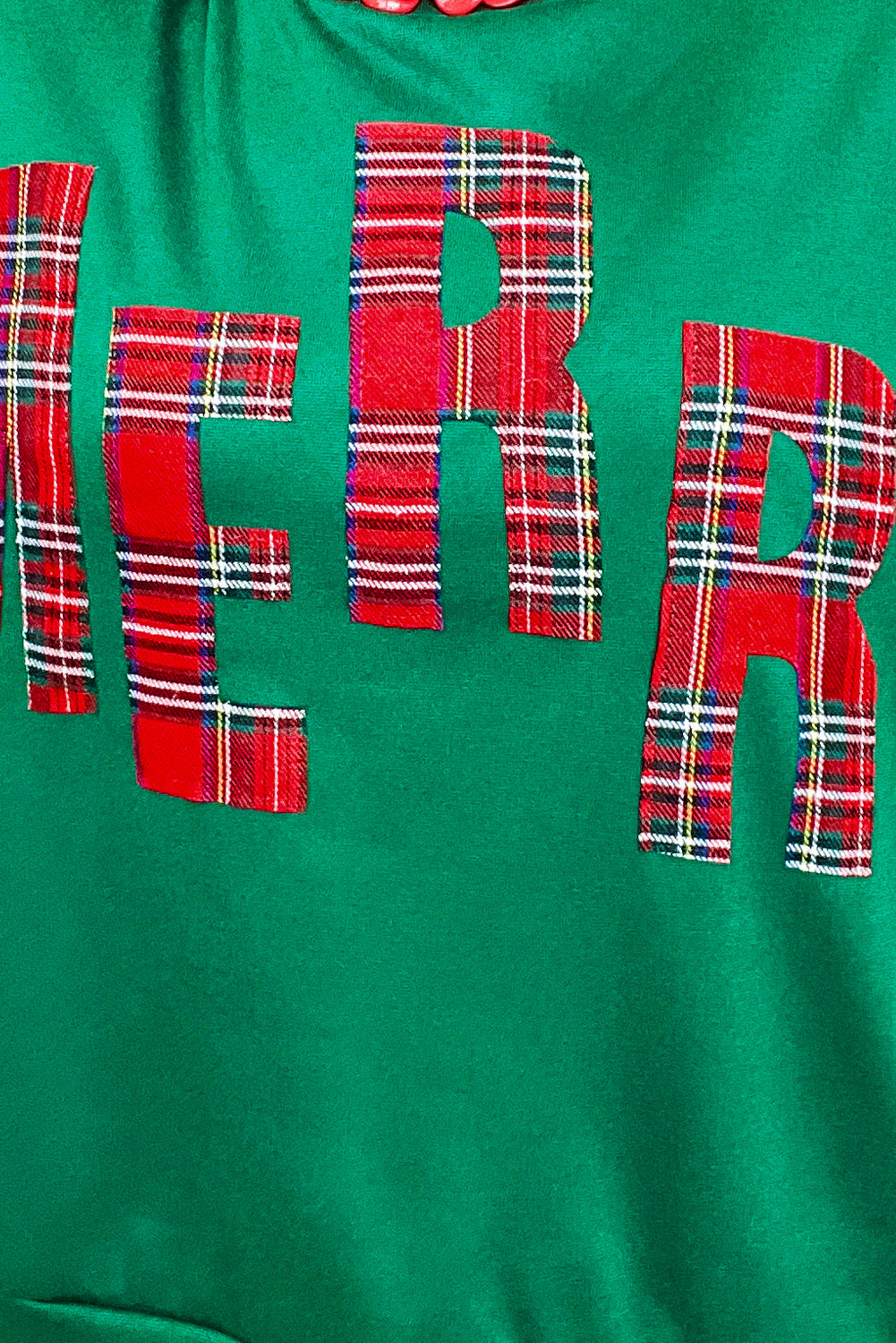 White Plaid MERRY Christmas Holiday Sweatshirt