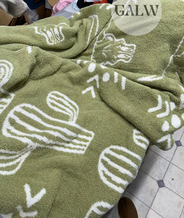 GAL OG Western Cactus Longhorn Aztec 50x70 Blanket