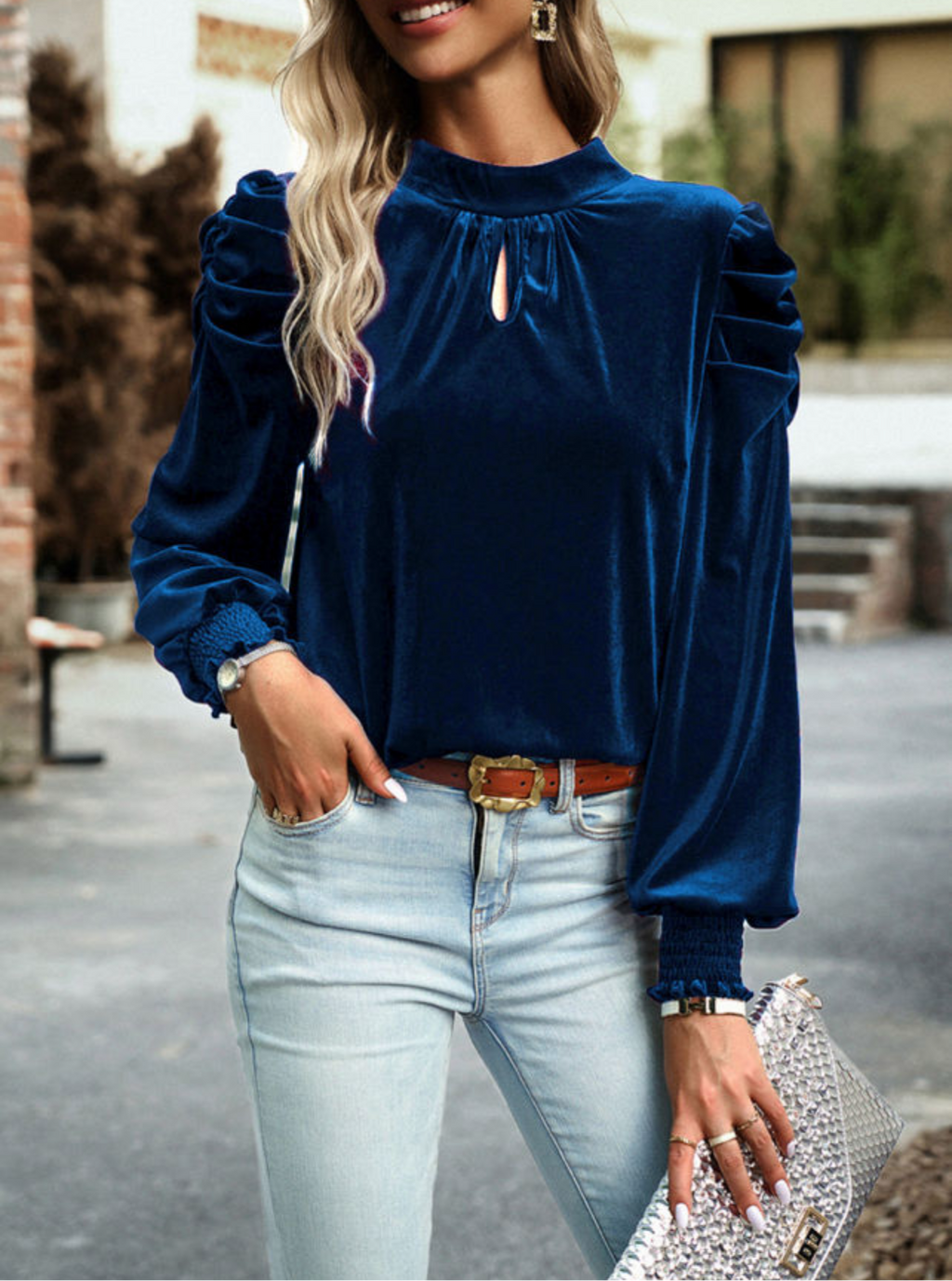 Fiery Velvet Blouse