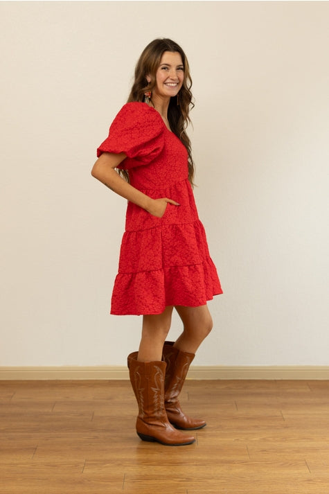 Jacquard Baby Doll Dress