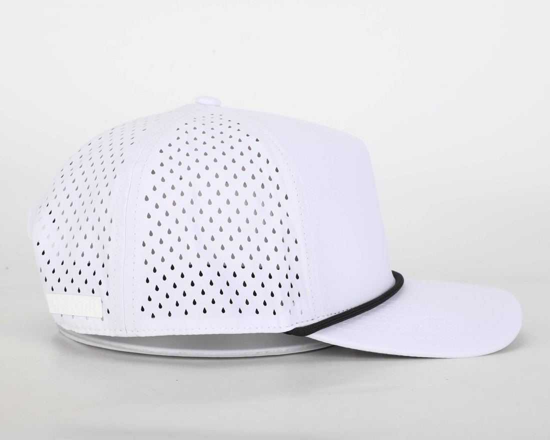 The Destroyer Performance Golf Rope Hat: White