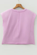 Bright Pink Mineral Wash Boxy Fit Cotton Tank Top