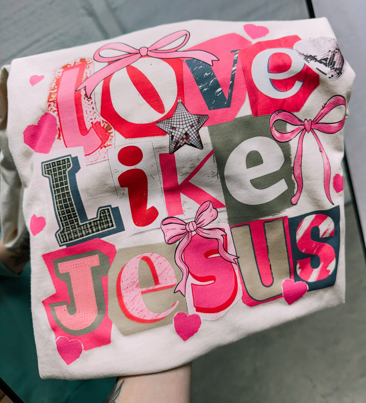 Love like Jesus comfort color tee
