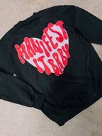 Manifest It, Baby – Black Hanes Crewneck (Front & Back Print)