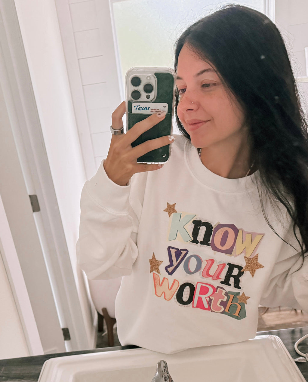 Know your worth tee or sweatshirt