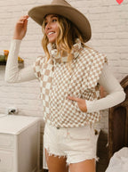 Checkered Puffer Vest