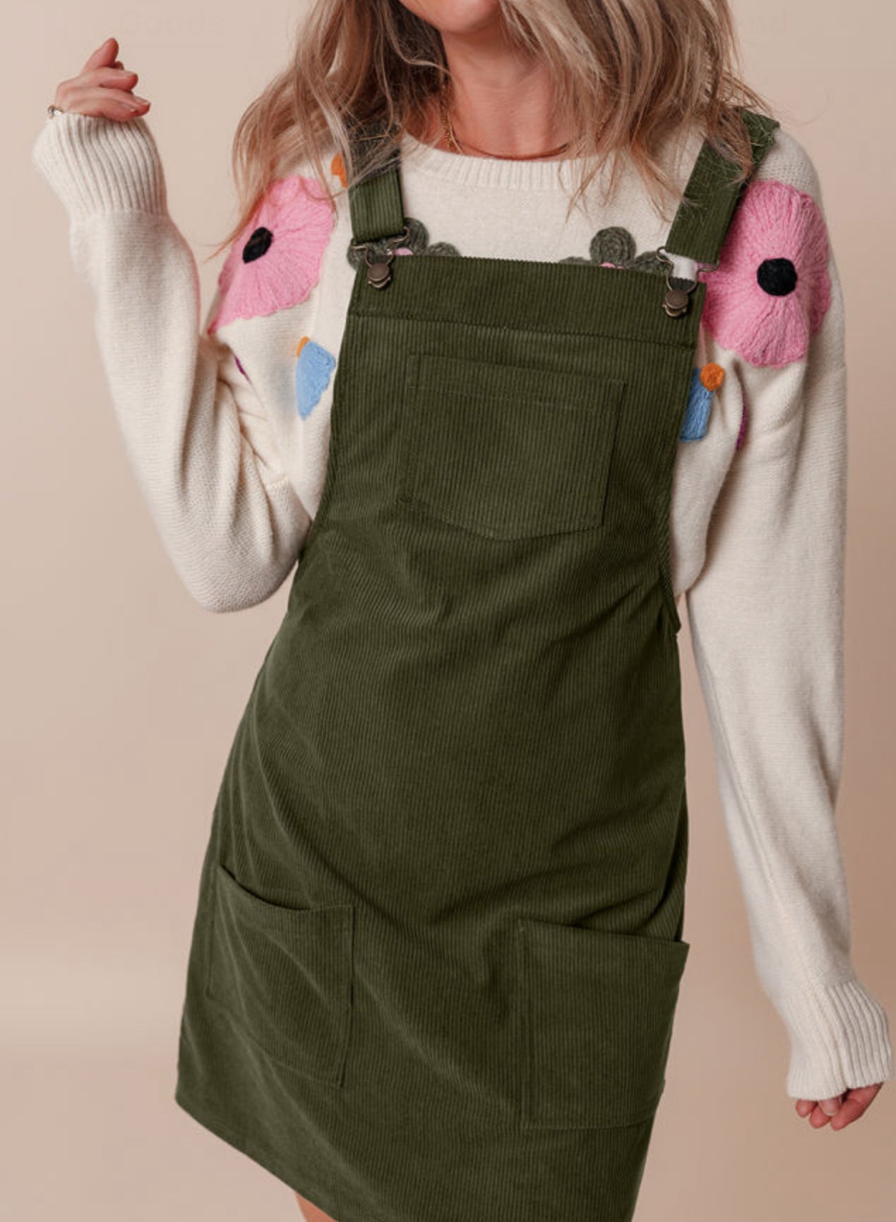 Corduroy Overall Dress