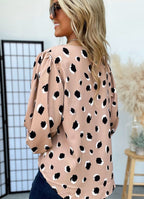 Leopard V Neck Blouse