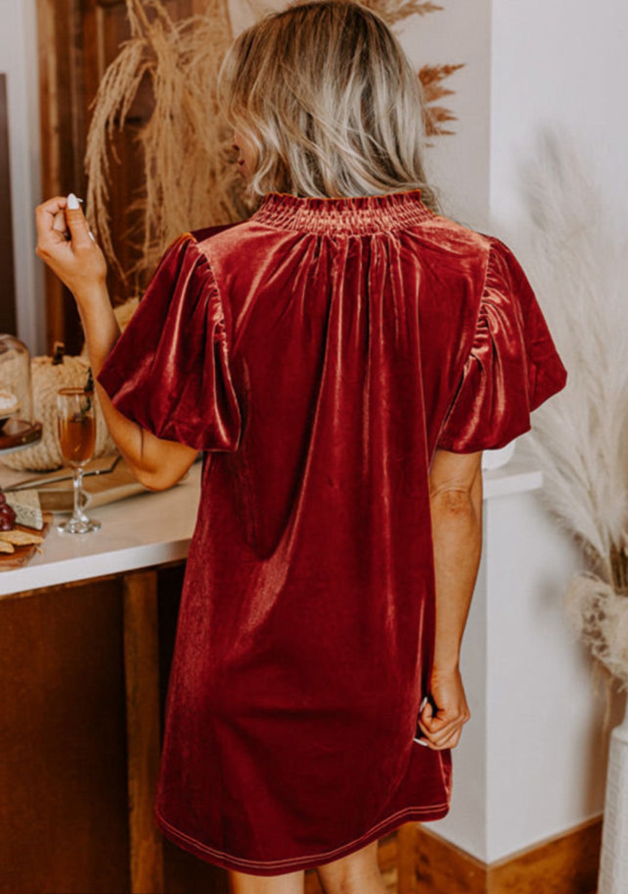 Cinnamon Velvet Dress