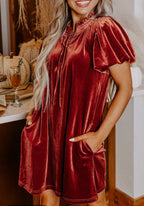 Cinnamon Velvet Dress