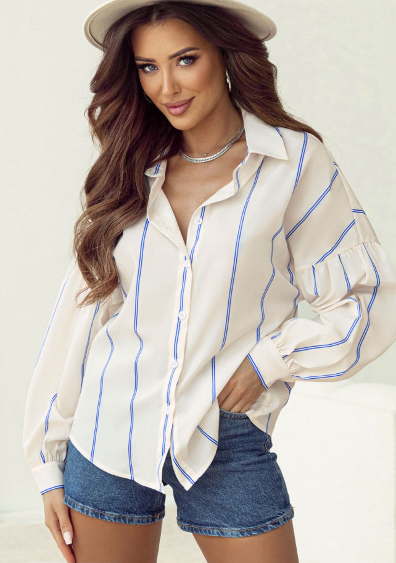 Stripped Blue Blouse