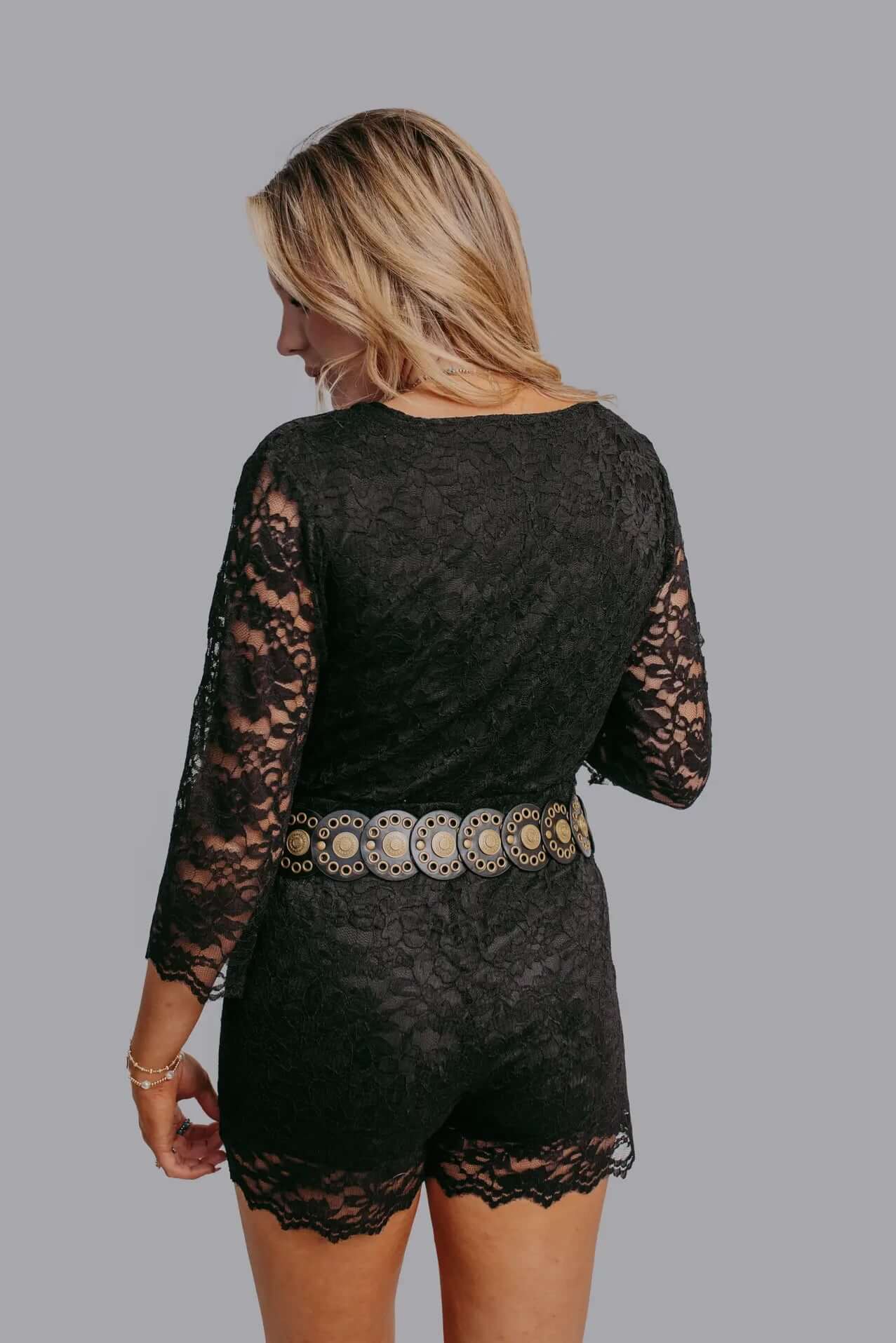 Black Lace Romper
