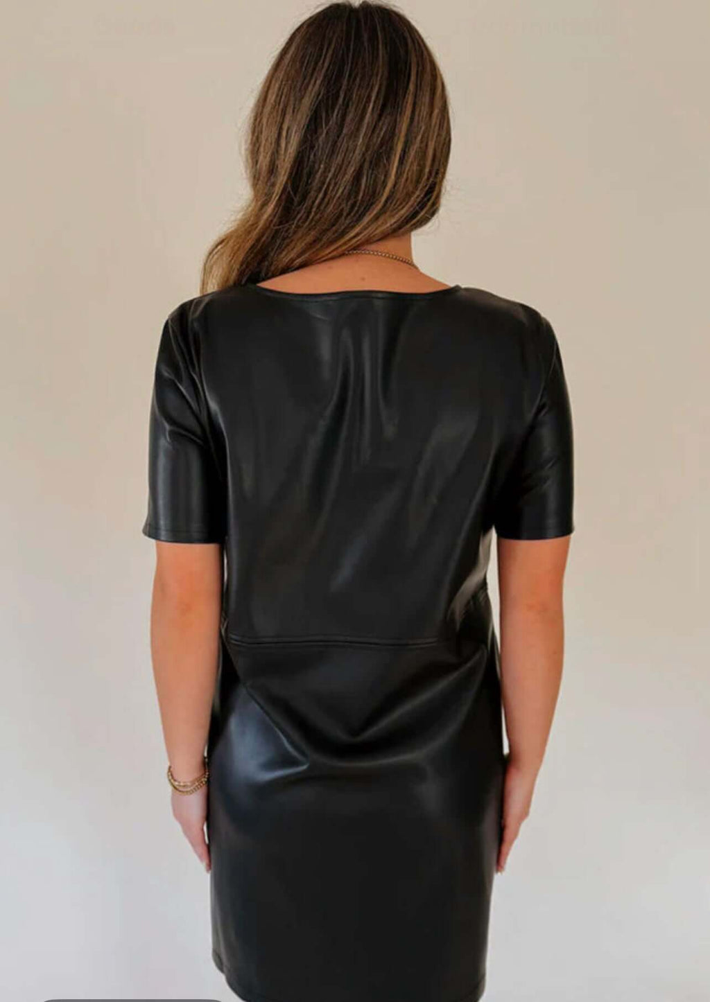 Black Faux Tshirt Dress