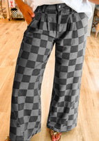 Checkered Jean Pants
