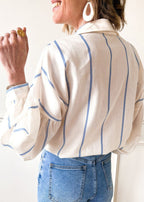 Stripped Blue Blouse