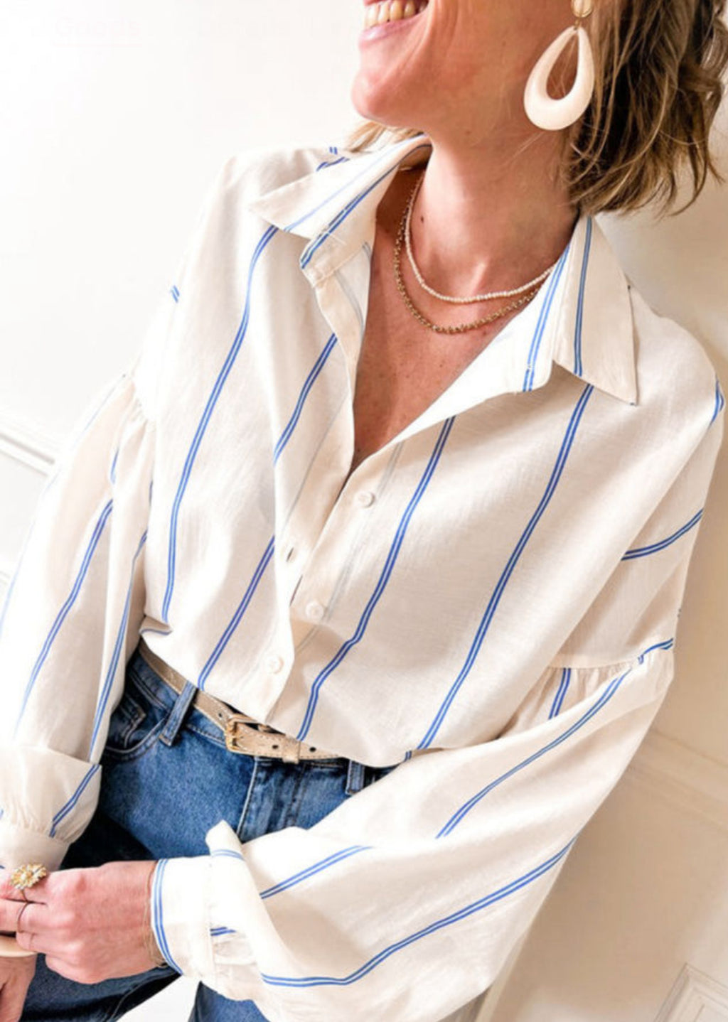 Stripped Blue Blouse