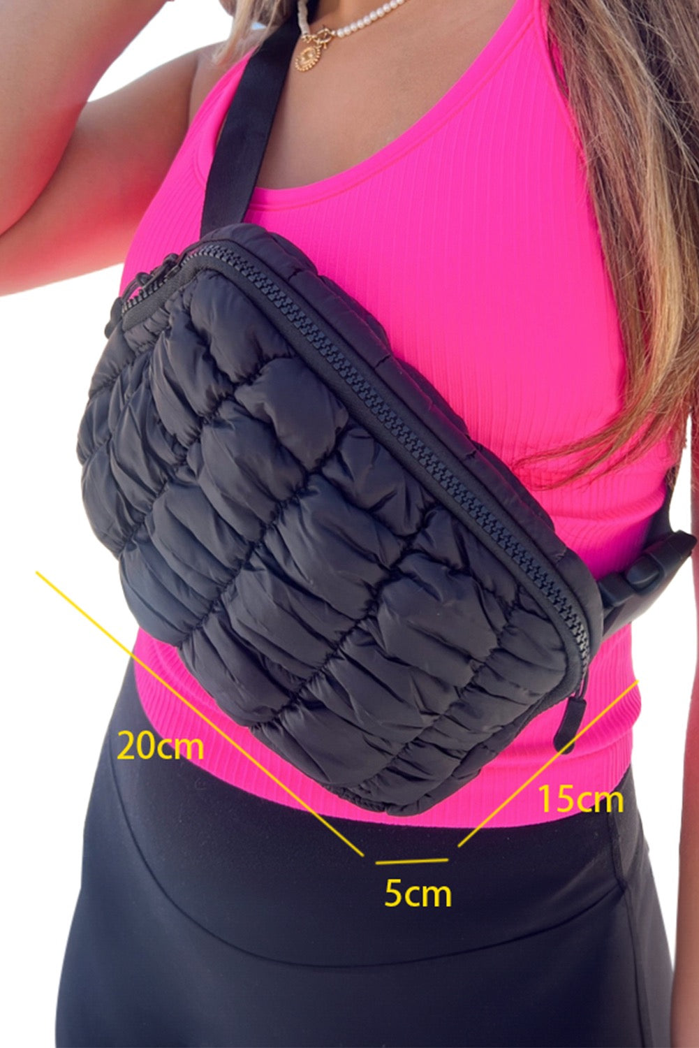 Quilted Puffer Belt Fanny Pack