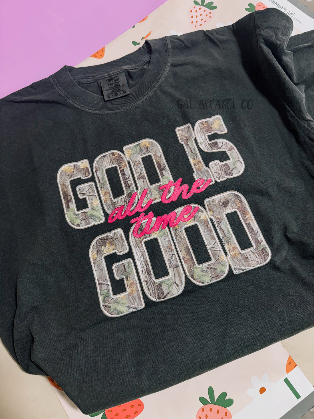 God Is Good All The Time Tee | Camo Graphic Shirt | Christian Country Tee | Western Faith Shirt | Comfort Colors Graphic Tee