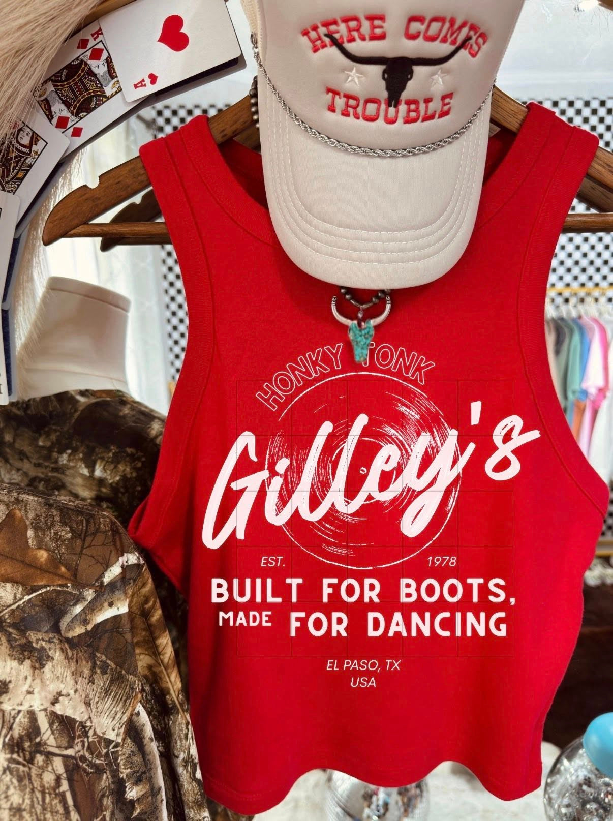 Gillys micro ribbed racer back tank