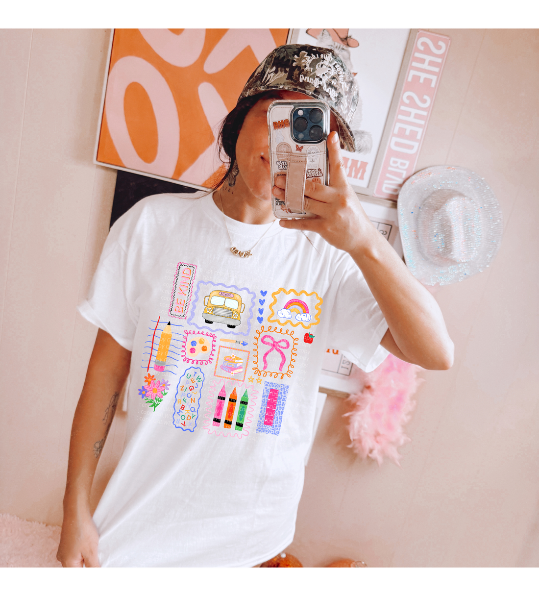 Back to school collage tee or sweatshirt
