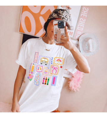 Back to school collage tee or sweatshirt