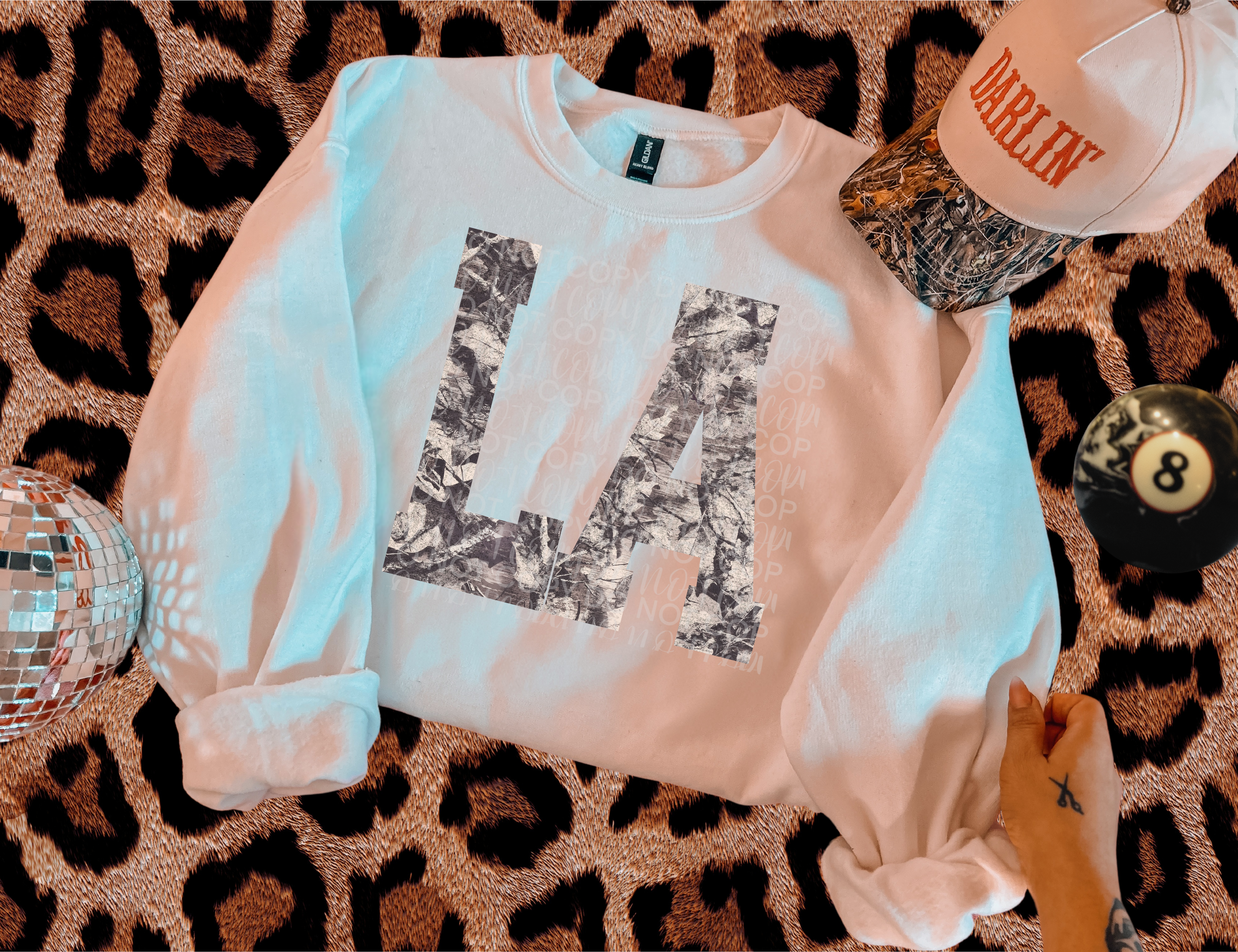 Trendy camo LA tee or sweatshirt