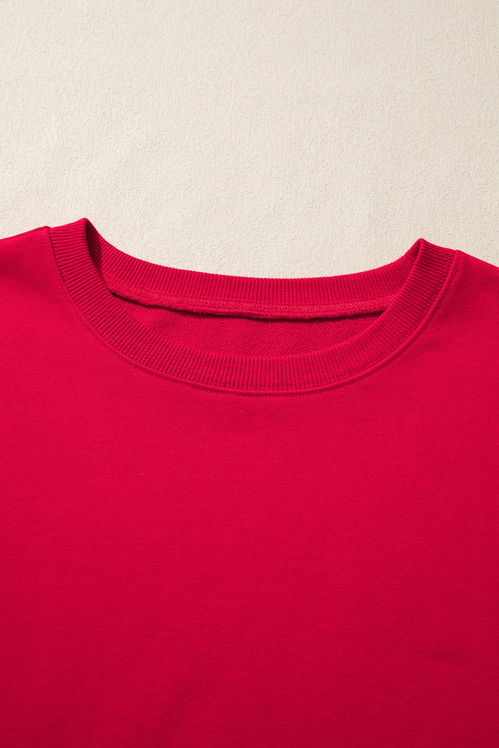 Racing Red Striped Patchwork Sleeve Colorblock Sweatshirt