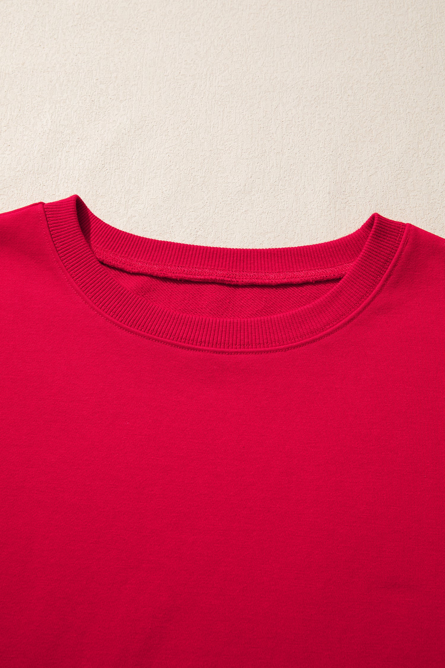 Racing Red Striped Patchwork Sleeve Colorblock Sweatshirt