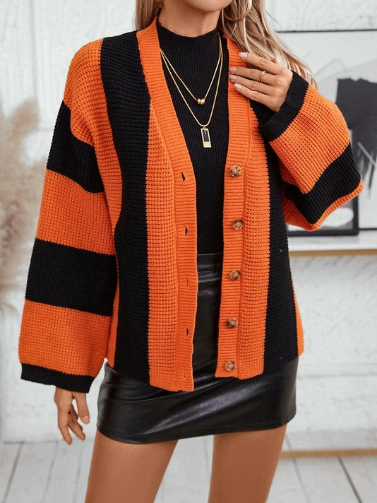 Halloween Contrasting Knitted Cardigan