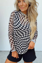 Checker mesh top ETA 20 BIZ DAYS
